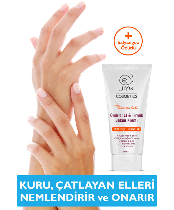 Jiyu El Kremi Nemlendirici, Onarıcı, Besleyici ve Tırnak Güçlendirici El Bakım Kremi 50 ml.