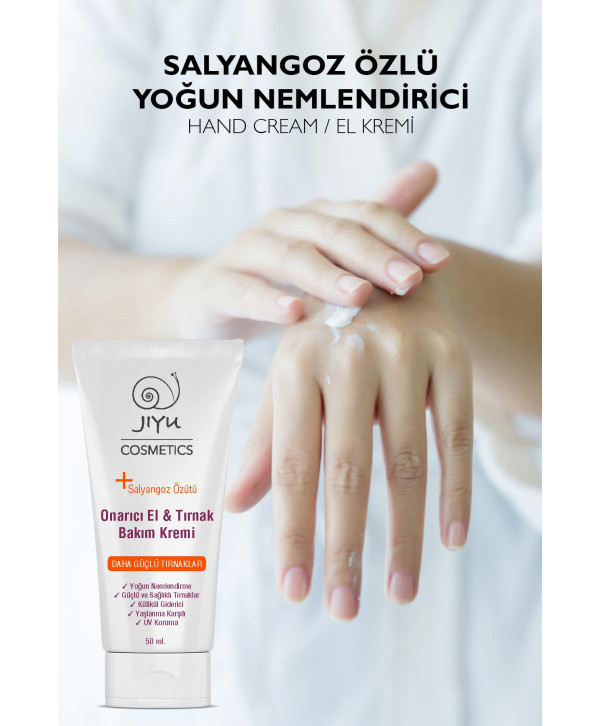 Jiyu El Kremi Nemlendirici, Onarıcı, Besleyici ve Tırnak Güçlendirici El Bakım Kremi 50 ml.