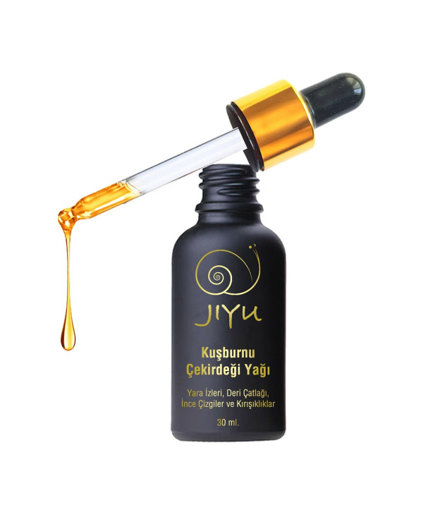 Jiyu Kuşburnu Çekirdeği Yağı %100 Doğal Vegan Soğuk Sıkım 30 ml.