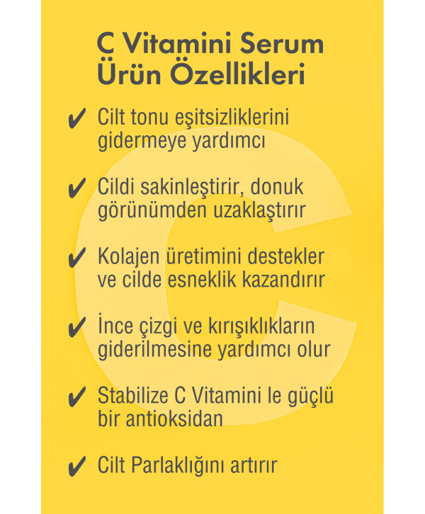 Jiyu C Vitamini Serumu – Aydınlatıcı, Leke Giderici ve Yaşlanma Karşıtı Cilt Bakımı 30 ml.