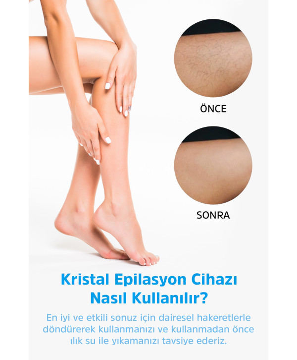 Jiyu Crystal Eraser Epilasyon Aleti Tüy Silgisi Tüy Alıcı Fiziksel Kristal Epilatör