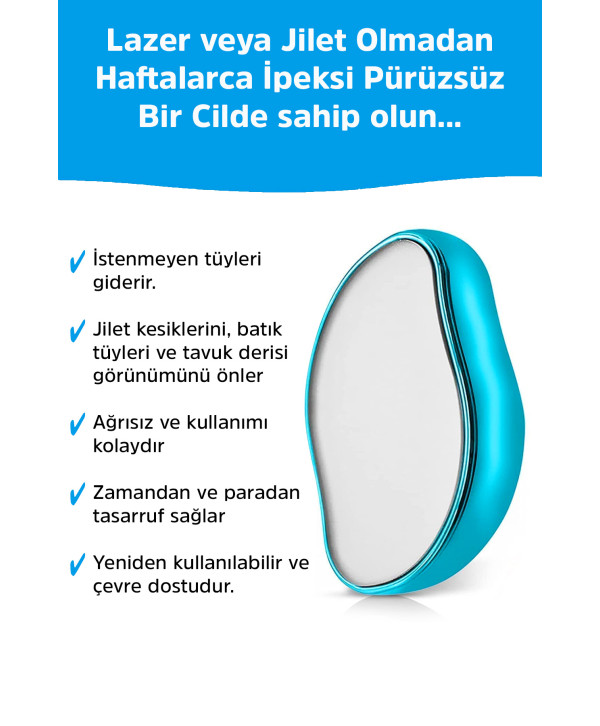 Jiyu Crystal Eraser Epilasyon Aleti Tüy Silgisi Tüy Alıcı Fiziksel Kristal Epilatör