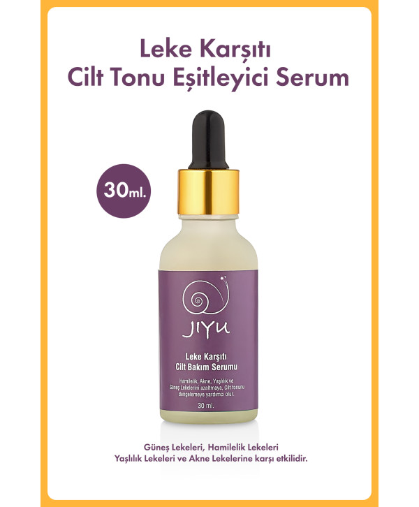 Jiyu Yaşlanma ve Kırışıklık Karşıtı 3'lü Cilt Serum Seti Hyalüronik Asit ve Kolajen Serum + C Vitamini Serum + Leke Karşıtı Serum 3x30 ml.